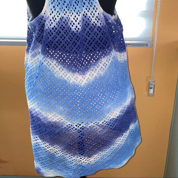 BEACH Cabana net style blues tie dye racer back size M - Picture 7 of 11